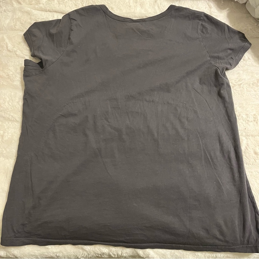 Butterfly on gray Ragzzz scene y2k shirt - Picture 3 of 5